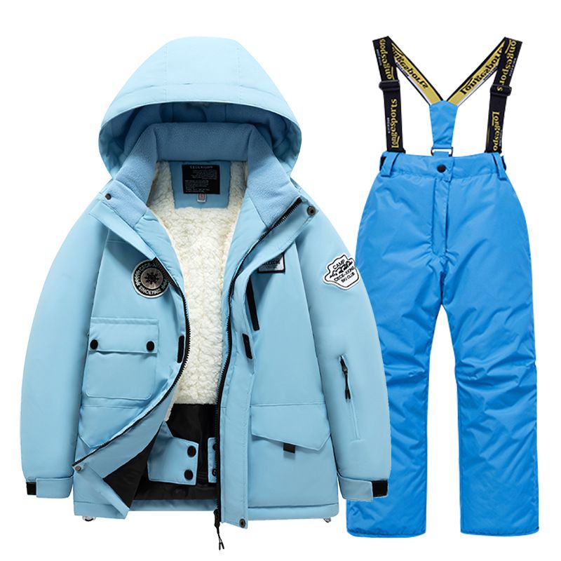 Kids' Waterproof Snowsuit Set With Fleece Lining - Warm Winter Ski Jacket & Pants For Boys & Girls (Multiple Colors & Sizes)_voghion.com