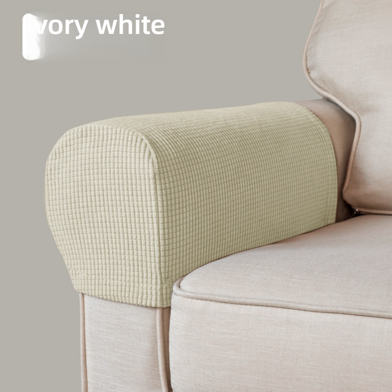 Copribraccioli per divani elasticizzati - Protezione antiscivolo spessa per divani, sedie e poltrone reclinabili, tessuto in pile morbido a quadri, vestibilità universale_voghion.com