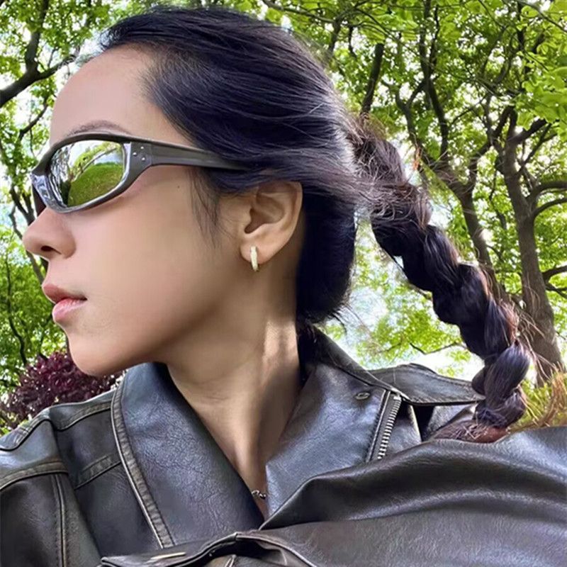 Futuristische rechteckige Stirnband-Sonnenbrille für Damen, konkav, vielseitige Fahrrad-Sonnenbrille_voghion.com