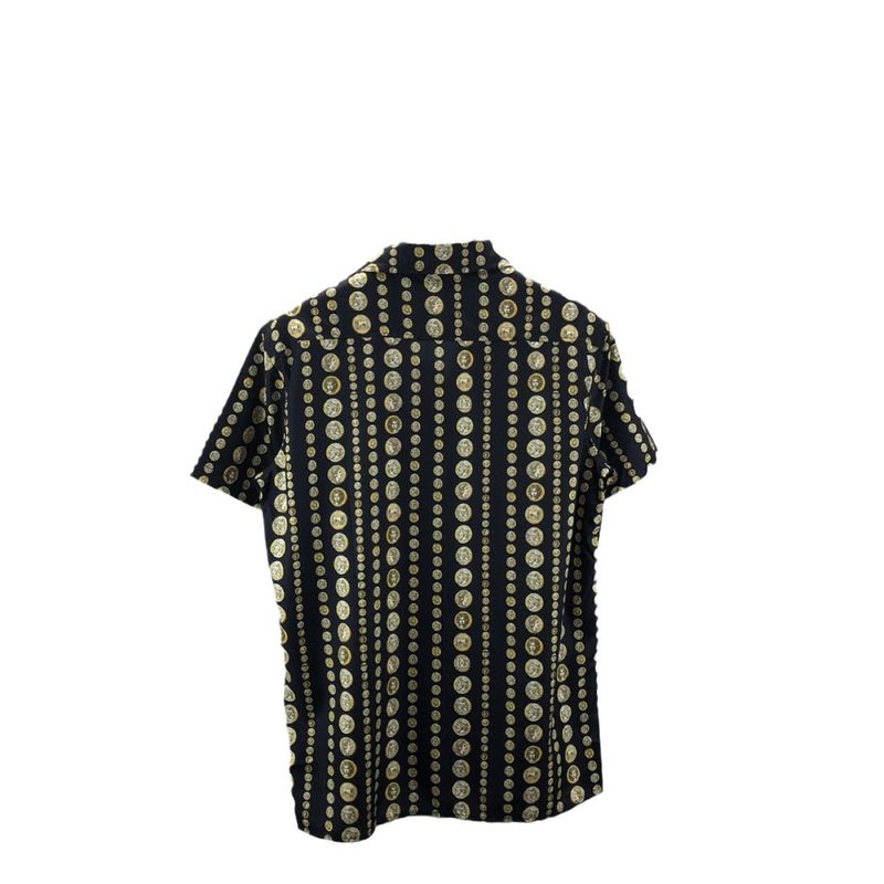 Cămașă la modă cu mânecă scurtă și imprimeu cu buline, top unisex, cardigan versatil_voghion.com