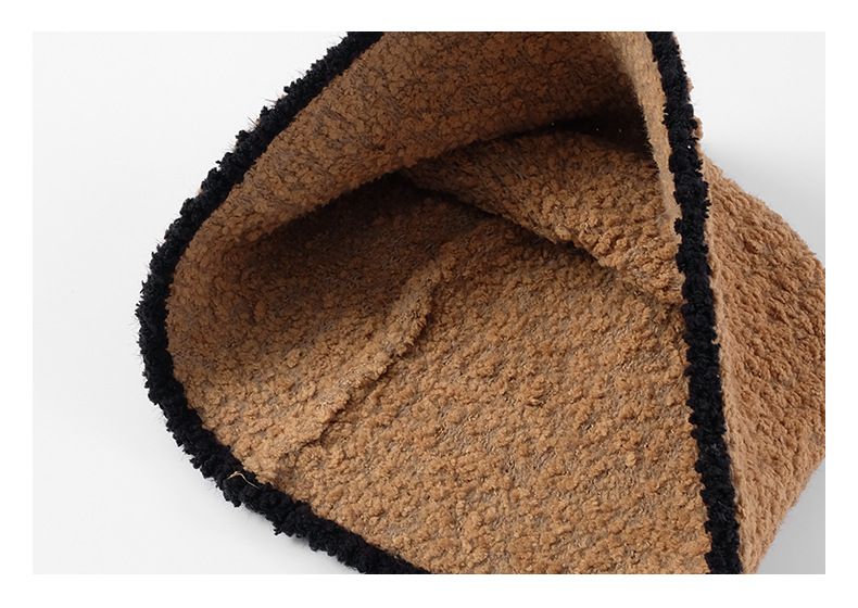 Herbst- und Wintermützen, Ohrenschützer und Fleece für Damen, Wintertaschenköpfe sind verdickt, um warm zu bleiben und ein kleines Gesicht zu zeigen, kältebeständiger Plüschstrick_voghion.com