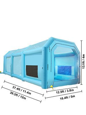 VEVOR 39.4x16.4x13.1ft Inflatable Spray Booth Custom Tent Paint Booth Inflatable_voghion.com