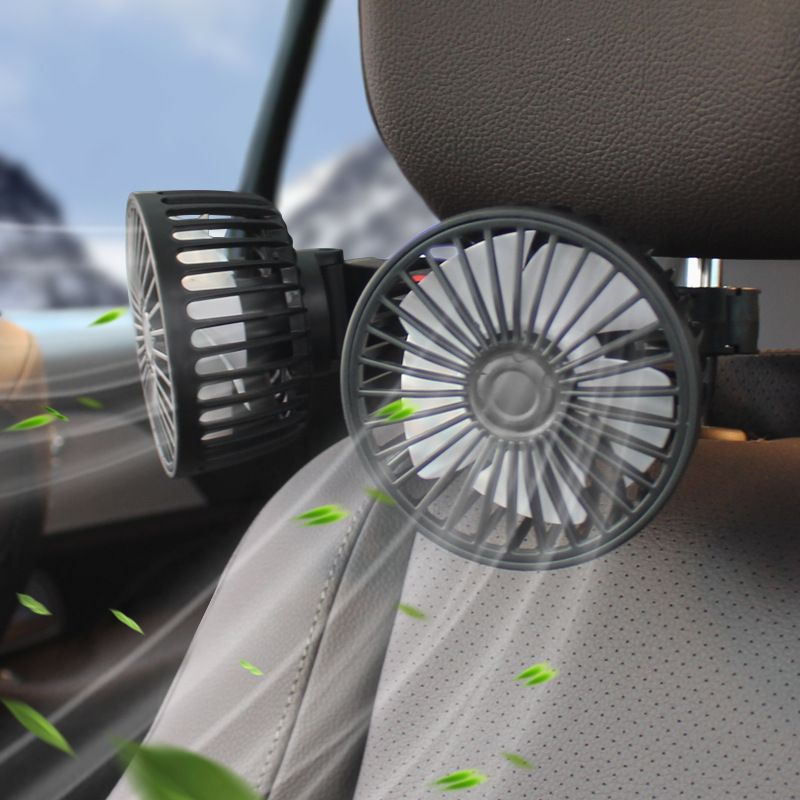 F4207 Rear Dual Head Fan USB Car Vehicle Use_voghion.com