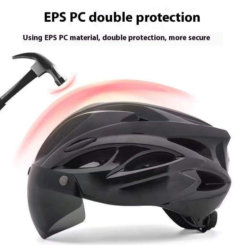 Bicycle Riding Magnetic Goggles Lens Forming Mountain Men And Women Safety Helmet Integrated Summer Road Bike_voghion.com