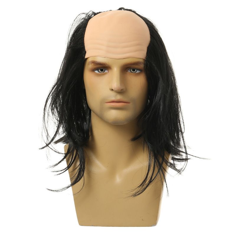 parrucca da nonno cosplay hot, accessori per costumi di Halloween, calvo, anziano, capelli corti, grigio, copricapo_voghion.com