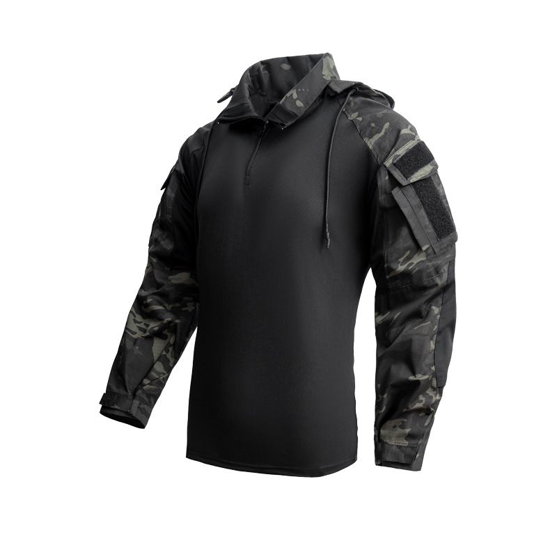 Abbigliamento da uomo primavera e autunno, top a maniche lunghe, tuta da rana sottile da uomo, uniforme mimetica traspirante e resistente all'usura, uniforme da allenamento CS_voghion.com