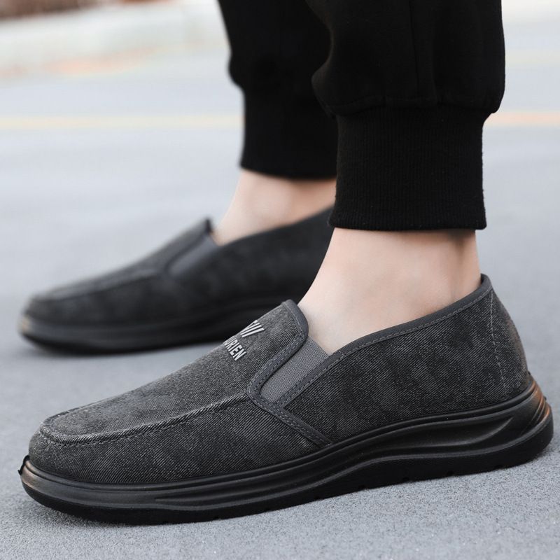 Spring And Autumn Ultra-light Men's Old Beijing Polyurethane Cloth Flat Driving Comfortable Dad Casual Work Shoes_voghion.com
