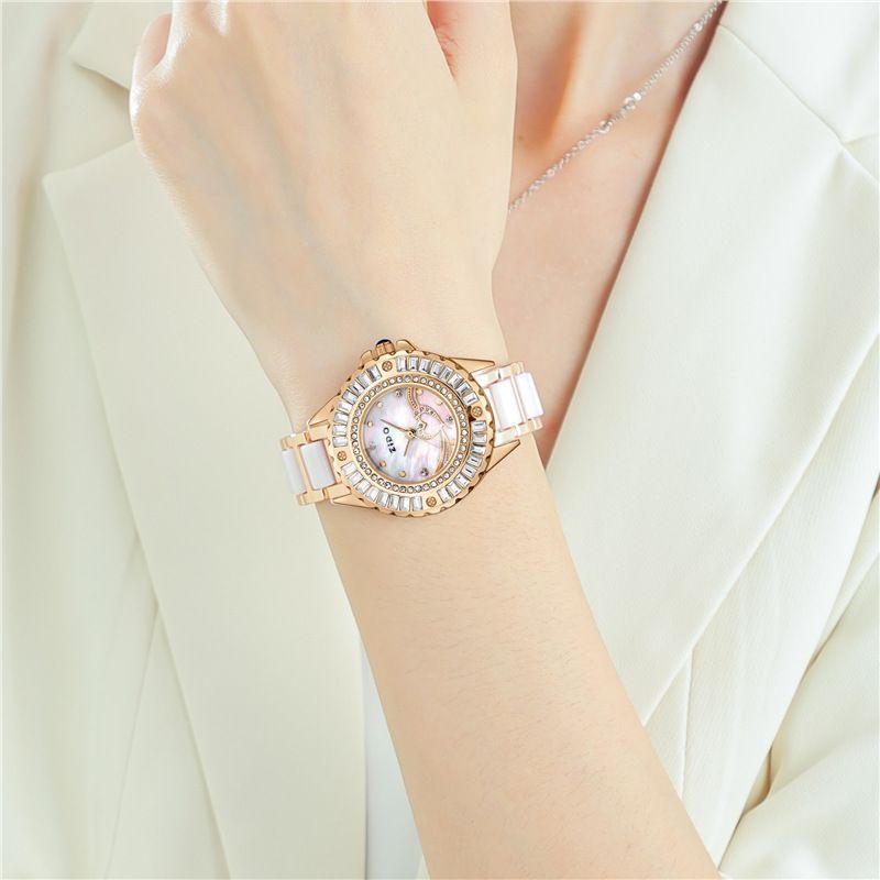 Orologio al quarzo da donna alla moda, elegante e versatile, con cielo stellato tempestato di diamanti, stile dea_voghion.com