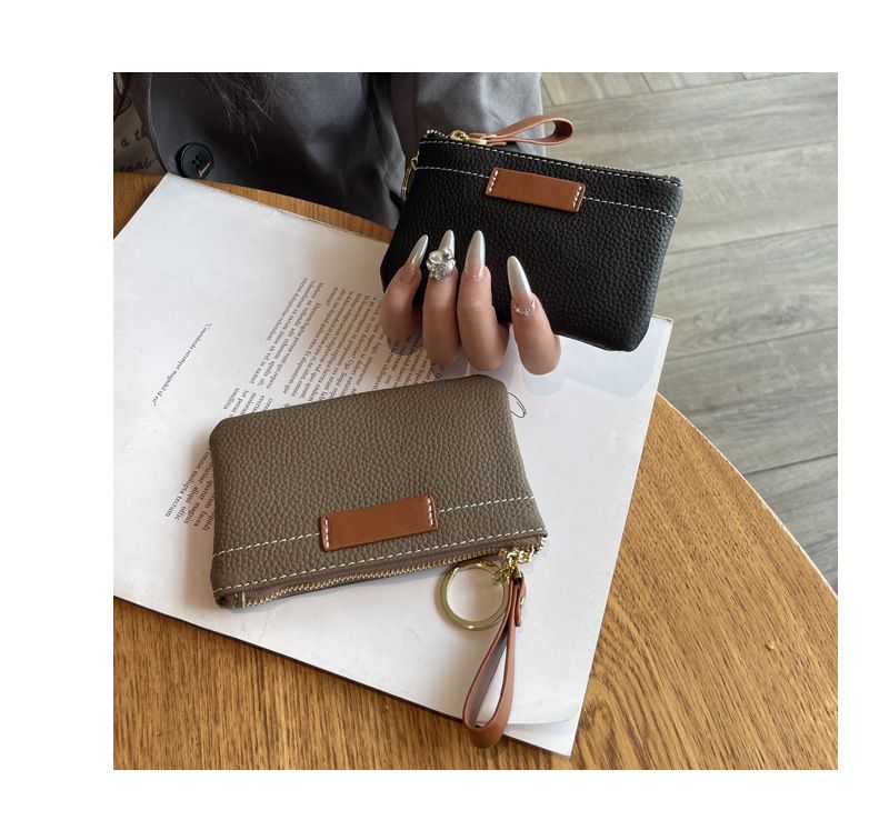 Wallet Card Cases Leather Coin Purse New Ultra Thin Exquisite Mini Compact Key Bag Coin Bag Ladies Short Wallet_voghion.com