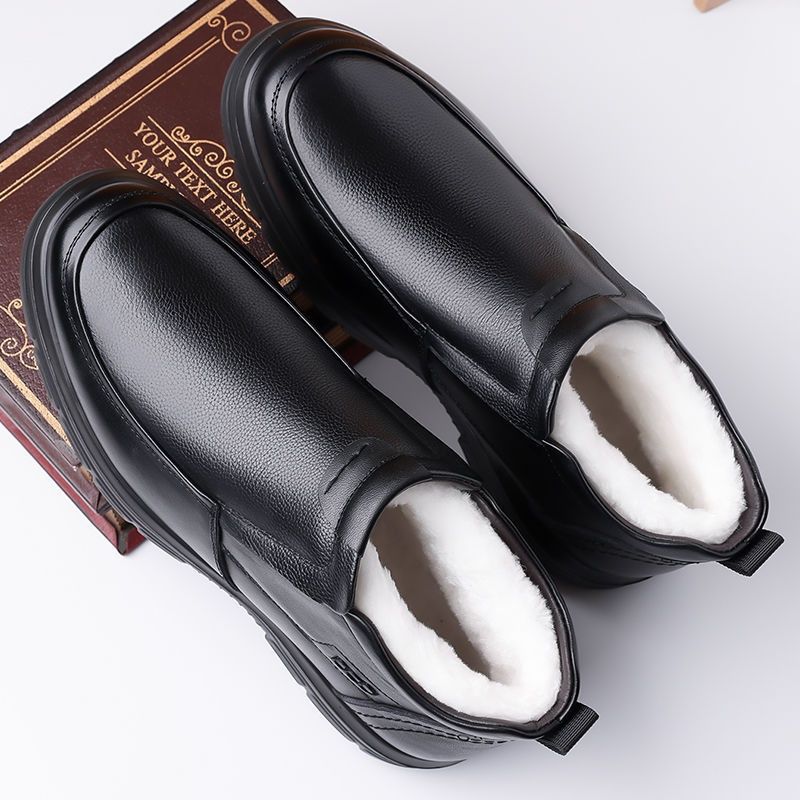 Glide Dragonfly Herrenschuhe aus echtem Leder – Business Casual, formelle Schuhe mit Absatz, rutschfest, für Männer mittleren Alters_voghion.com