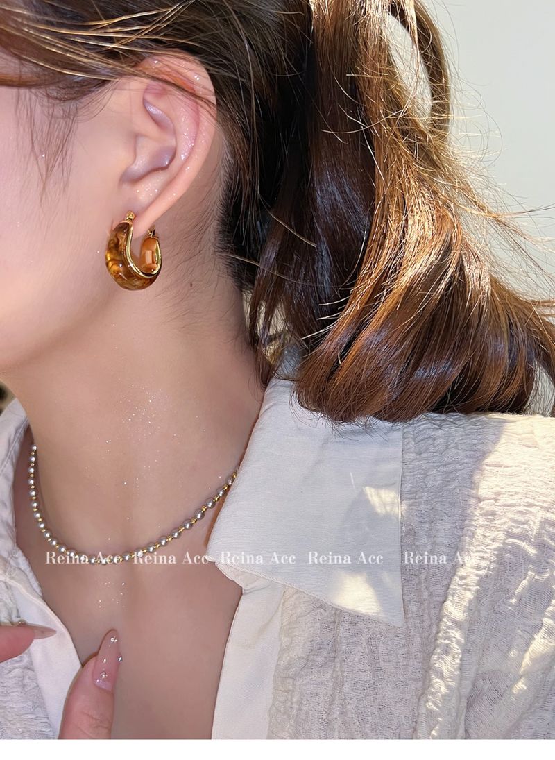 Maillard and Brown 2024 New Unique Design Sense High end Ring Earrings Light Luxury Summer_voghion.com