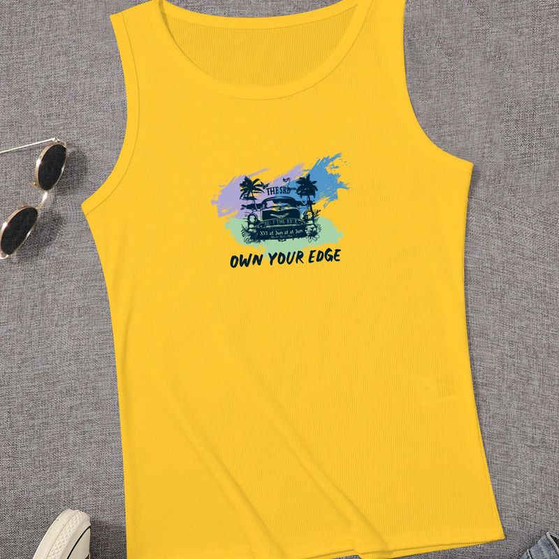Stijlvolle geribbelde tanktop voor dames - Modieuze damestops voor alle gelegenheden_voghion.com