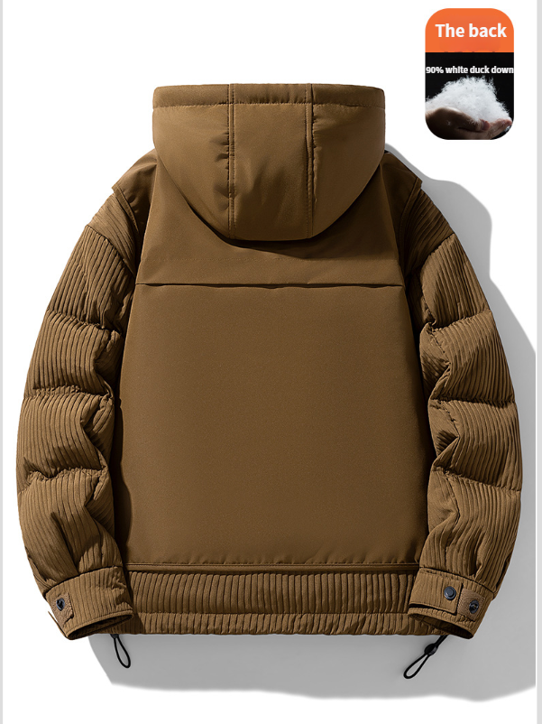 Giacca invernale da uomo in due pezzi 2025, funzionale, casual, in piumino d'anatra bianco al 90%_voghion.com