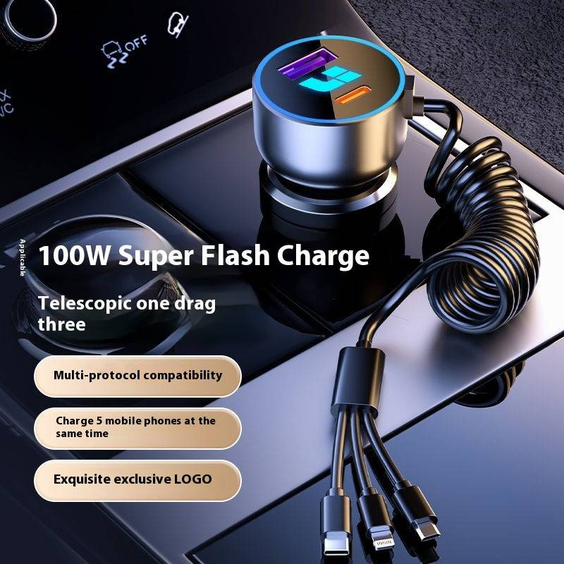 LiXiang L6/L7/L8/L9 araç telefonu şarj cihazı, çakmak adaptörü, 12V ve 24V ile uyumlu, 230W hızlı şarj_voghion.com