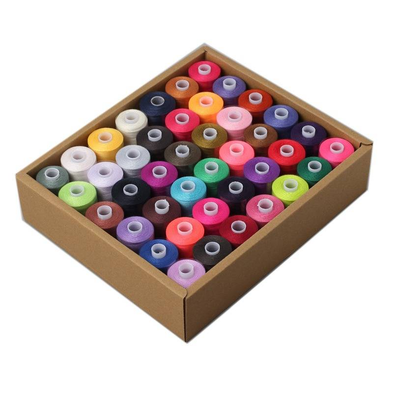 1000 jardi polüester DIY värvilised niidid 402 käsitsi õmblusniit õmblusmasina niit 42 värvi pooli komplekt_voghion.com