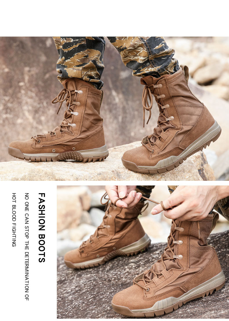 Stivali da combattimento ultraleggeri Stivali da uomo SFB Stivali tattici Stivali da esterno antiscivolo e resistenti all'usura_voghion.com