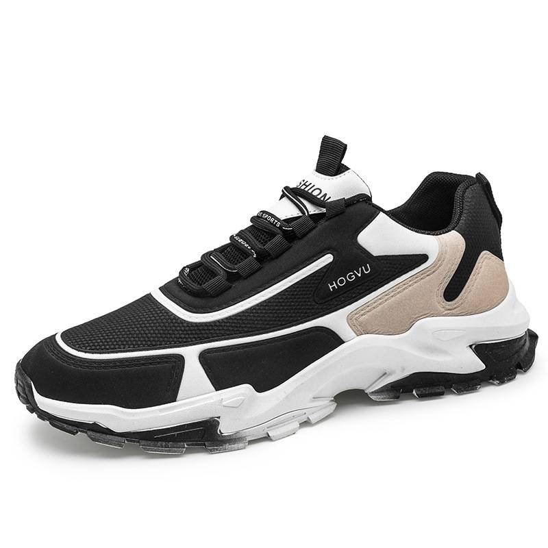 Spring and Autumn Breathable Cloth Surface Casual Shoes Thick soled Tall Dad Shoes Men's Trendy Versatile Sports Shoes_voghion.com