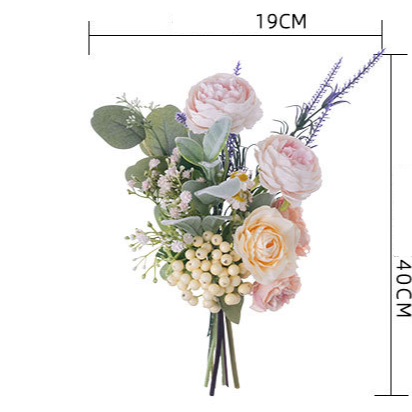 Wanddekoration Qihai Pfingstrose Handgeschriebener Blumenhersteller Wohndekoration Design Hochzeit Handstrauß CF02005_voghion.com