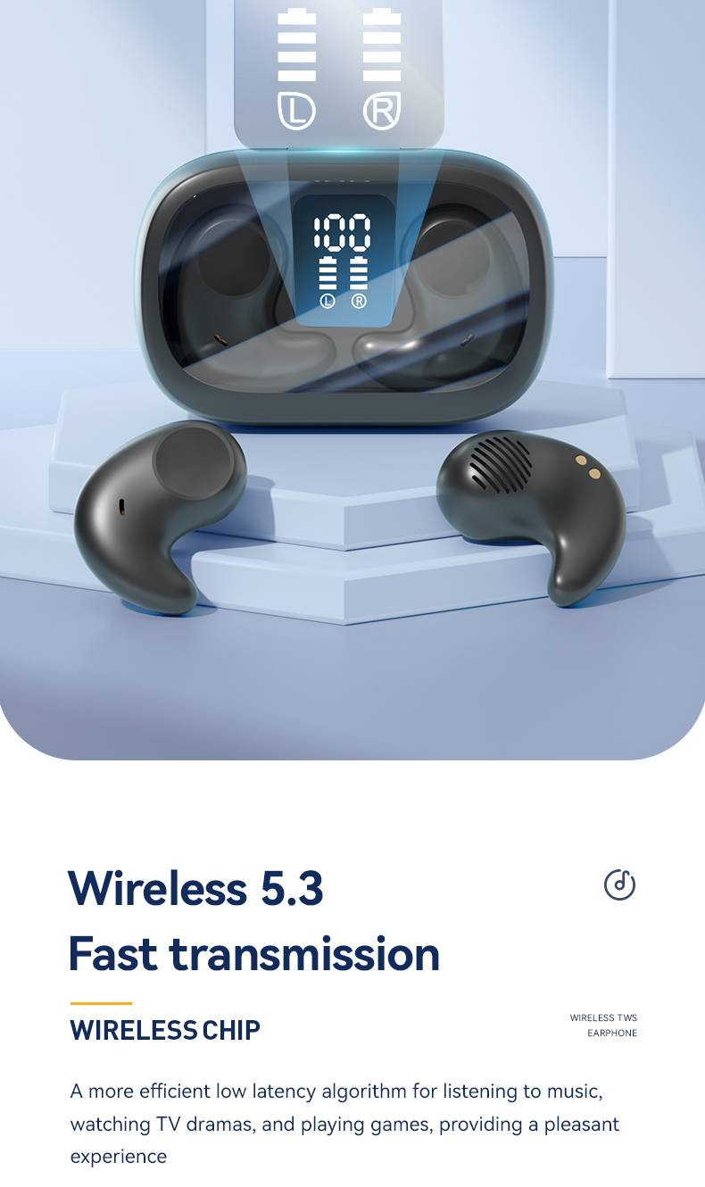 Wireless TWS Earbuds M51 - Sleep Earphones With 6 Hours Playtime, HD Display, Clear Calls, And Dual Ear Sync_voghion.com