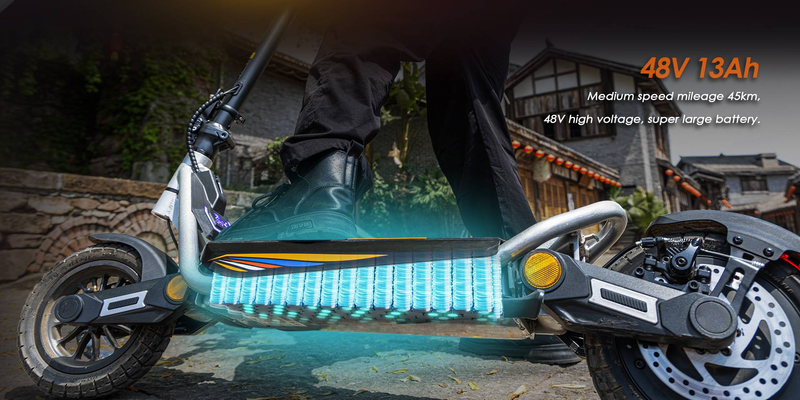 Trotinetă electrică pliabilă Kukirin A1, motor de 800W, baterie de 48V 13Ah, 10 inci_voghion.com