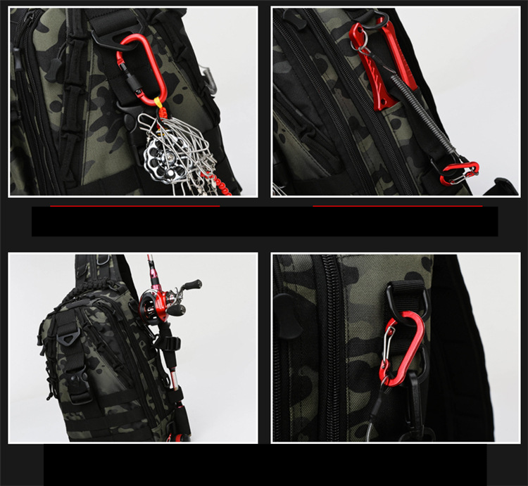 Tackle Bag Outdoor Single And Double Shoulder Dual-purpose Large-capacity Fishing Bag Tactical Camouflage_voghion.com