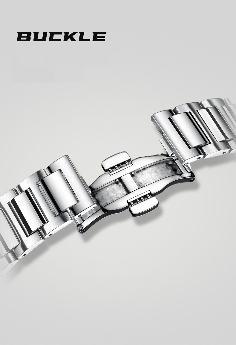 Montre mécanique automatique pour homme avec aiguilles lumineuses, étanche, boîtier en acier inoxydable, verre saphir, mouvement japonais, style professionnel_voghion.com