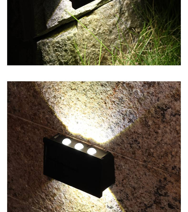 Solar Wall Lights Outdoor, Waterproof Garden Lights For Home, Landscape Lighting, Courtyard Wall Lamp With Motion Sensor, Warm White LED_voghion.com