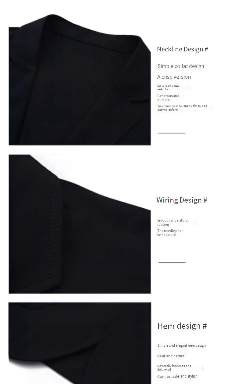 Blazer moderno casual da lavoro – Giacca slim fit in misto acetato per uomo (M-4XL, revers a lancia, sfoderata, versatile da indossare a strati)_voghion.com