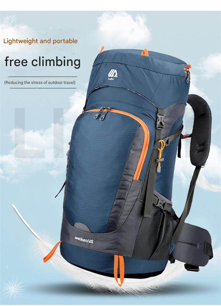 NOKO-bergrugzakken, buitensportrugzakken, nylon wandel- en kampeerrugzakken, 55+10L_voghion.com