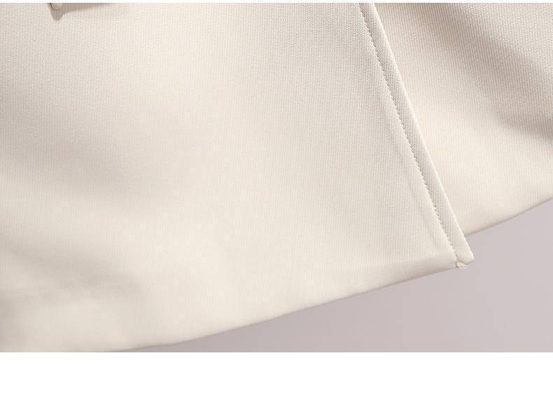 Elegante trench da donna - Giacca a doppio strato di media lunghezza, vestibilità slim, con cintura, collo polo, classico stile britannico per taglie da piccole a grandi_voghion.com