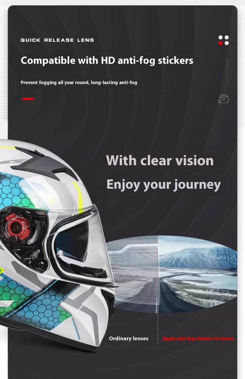 Motorcycle Full Face Helmet – 3C Certified, Bluetooth Slot, Lightweight ABS For Commuting,12 Color-Mirror Combos With Riding Gift Pack_voghion.com