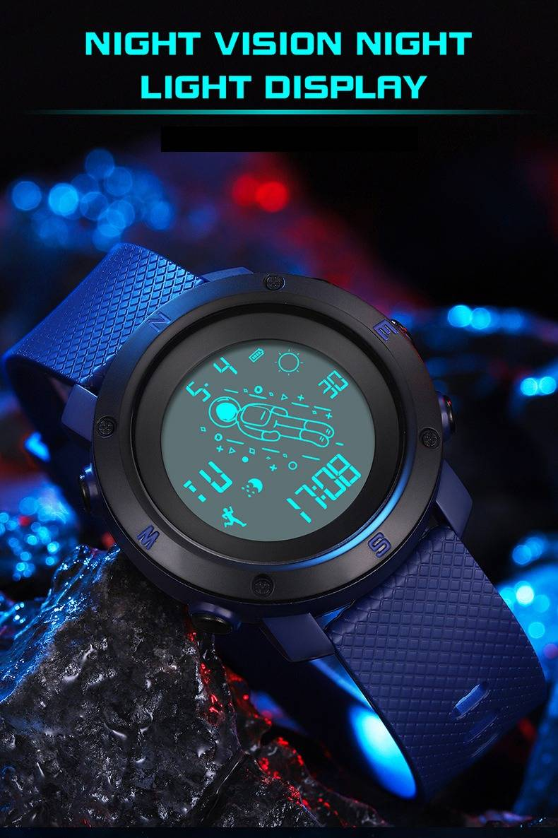 Orologio sportivo digitale a tema astronauta con retroilluminazione, impermeabile, sveglia e cronometro: elegante e funzionale per studenti_voghion.com