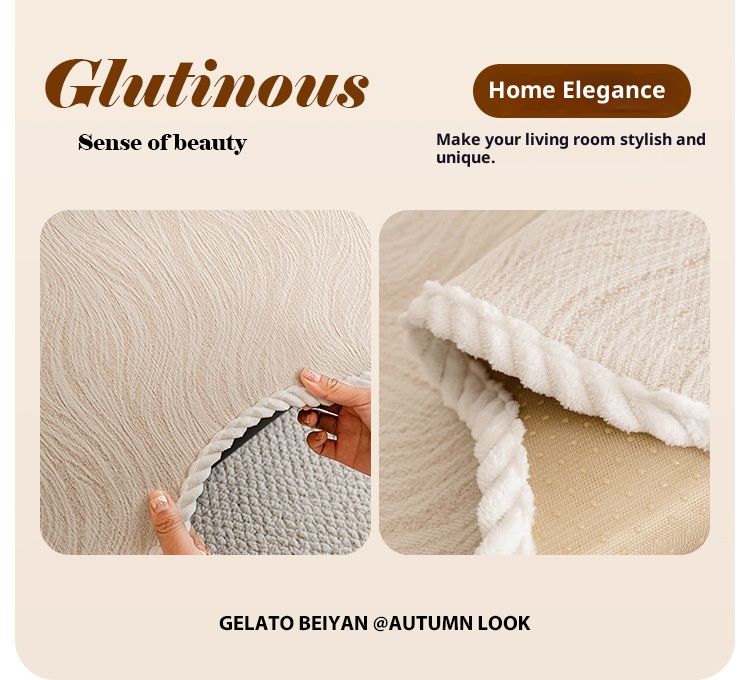 Chenille One-Piece Sectional Sofa Covers – Custom Fit For L-Shaped & Curved Couches (Non-Slip, Breathable, Modern Striped Design)_voghion.com