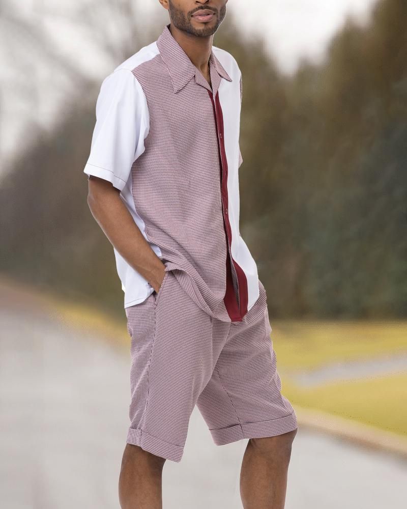 Herrenbekleidung Herren Hawaiihemd Code 3D-gedruckte Shorts Hemd Anzug Sommer_voghion.com