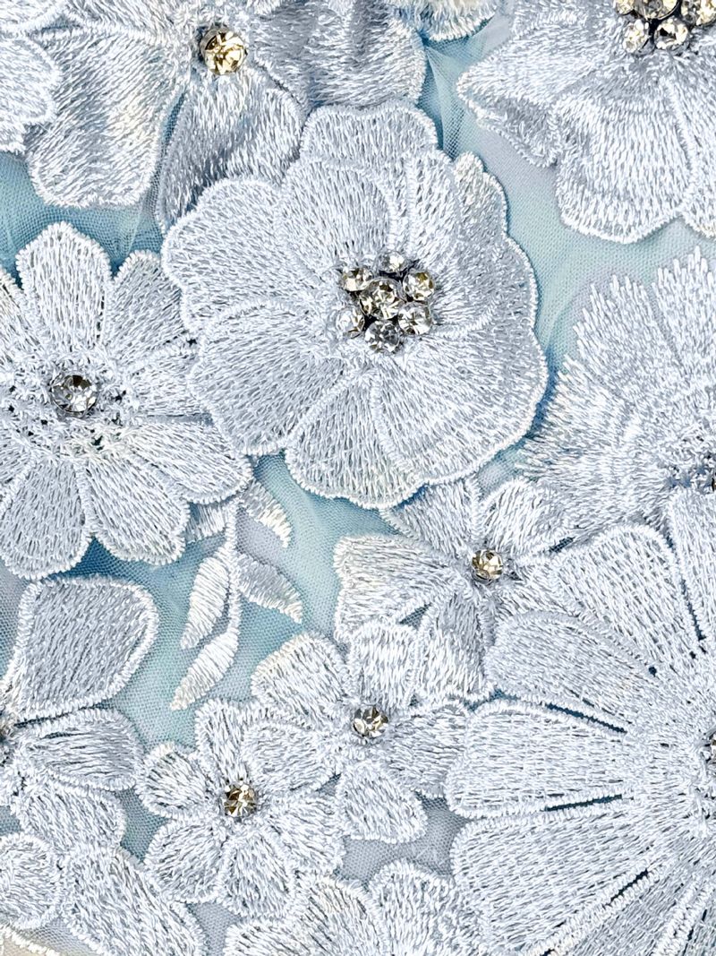 Damenbekleidung Dreidimensionales, mit Blumen und Diamanten besetztes, körperformendes Tube-Top für die Oberbekleidung Straps-BH für Damen_voghion.com