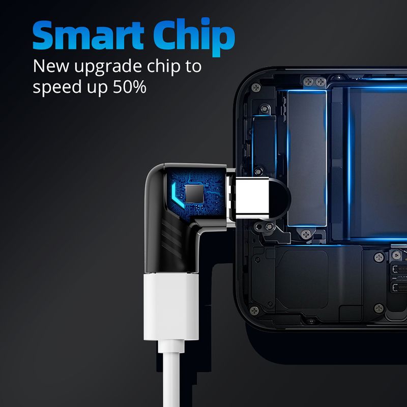 Adaptateur magnétique USB C vers Type C 100 W 480 Mbps 5 A Charge rapide Convertisseur magnétique Type C Câble magnétique Connecteur USB à angle droit_voghion.com