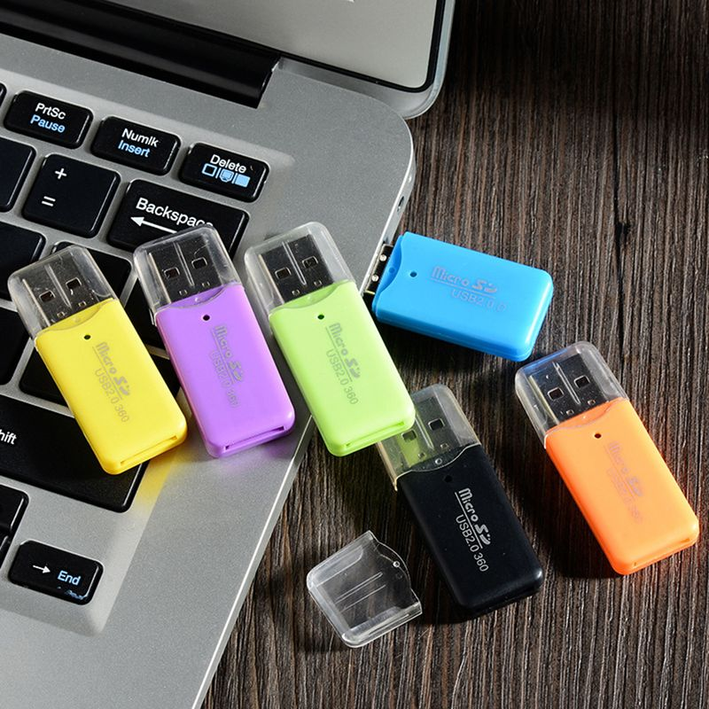 Mini Bärbar USB 2.0 TF Micro SD minneskortläsare för PC Bärbar dator_voghion.com