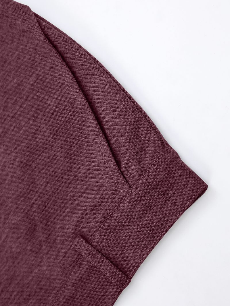 Men's Clothing High Elastic Four Season Texture Button Casual Pants Pants_voghion.com