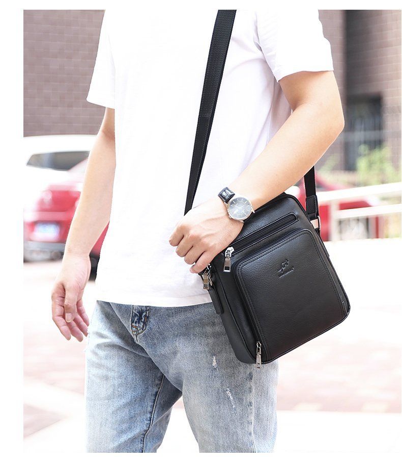 Borse da uomo Mini borsa Borsa da uomo in pelle Borsa a tracolla da uomo Piccola borsa a mano Borsa da uomo Borsa appesa Borsa a tracolla Casual da uomo Semplice moda_voghion.com