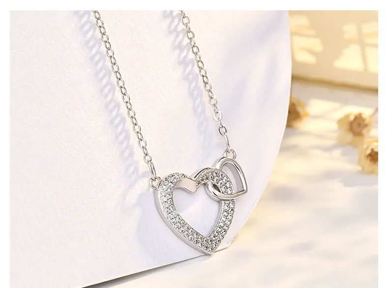 To Peach Summer Kadınlar İçin Yüksek Kaliteli Kalp Şeklinde Köprücük Kemiği Zincir Kolye_voghion.com