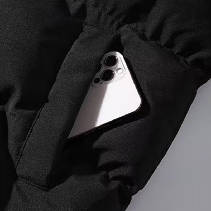 Cappotto in pile spesso con collo alto, autunno inverno, da uomo, nuovo, tinta unita, imbottito in cotone, piumino da coppia_voghion.com