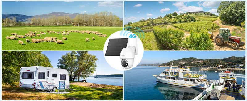 ieGeek 4G 2K HD LTE Drahtlose Solarüberwachungskamera Für Den Außenbereich, SIM-Karte Ohne WLAN, Nachtsicht, KI-Analysesystem/Wolke_voghion.com