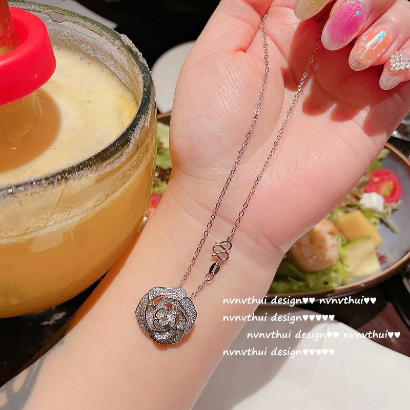Women's accessories Temperament Jewelry set Diamond double necklace set_voghion.com