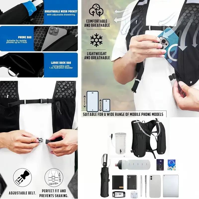 Neue Sport Outdoor Laufsocken Puppet App Herren Marathon Reiten Wanderweste, Aufbewahrung Bergsteigen Rucksack_voghion.com