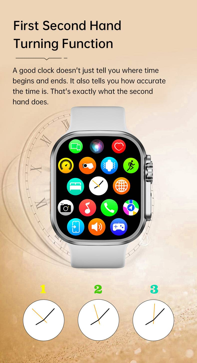 ULTRA2 smartwatch, capable of answering/making phone calls, comes with 2 watch straps included_voghion.com