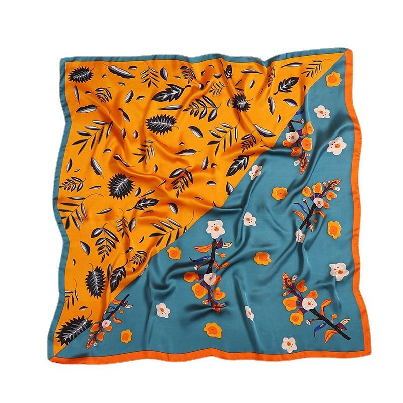 Digitaler handgefertigter Tischdruck Seidenchiffon-Farbschal Unternehmen_voghion.com