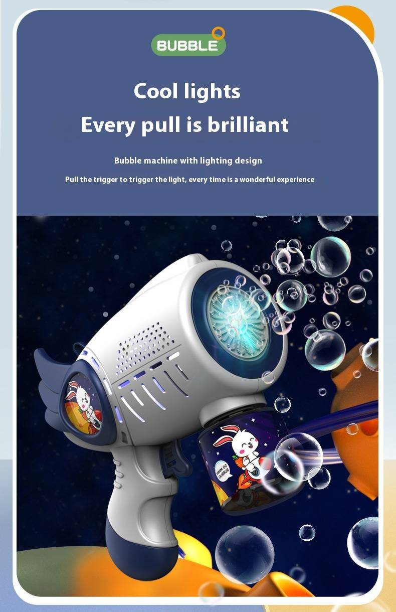 Automatická pistole na foukací bublinky pro děti - dobíjecí elektrický stroj na bublinky s LED světly, perfektní dárek pro chlapce a dívky (venkovní hračka na bublinky)_voghion.com