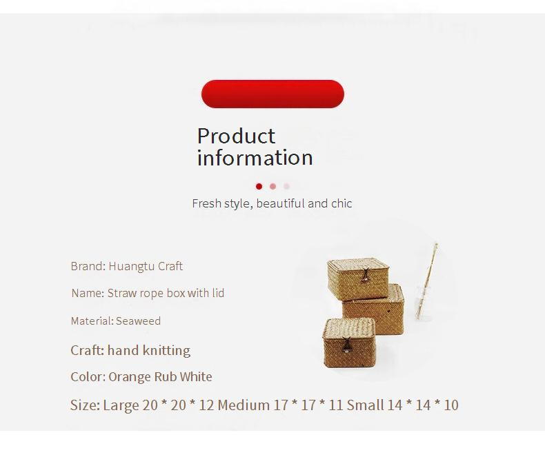Scatola porta trucchi in erba marina - Organizer con chiusura a fibbia nera per cosmetici e gioielli_voghion.com