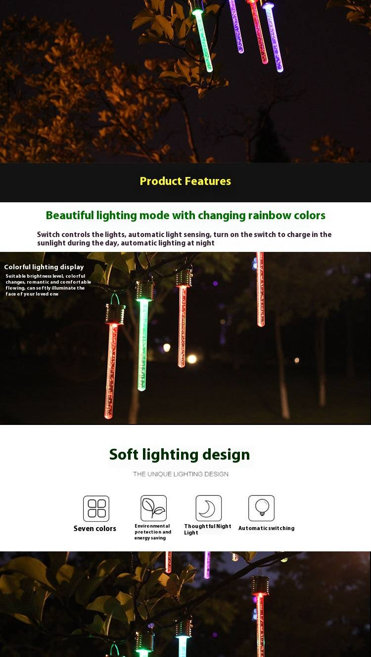 Solar Powered Hanging Lantern - Waterproof LED Outdoor Light With Auto Sensor, Acrylic Garden & Patio Decoration, Energy-Efficient Night Light_voghion.com
