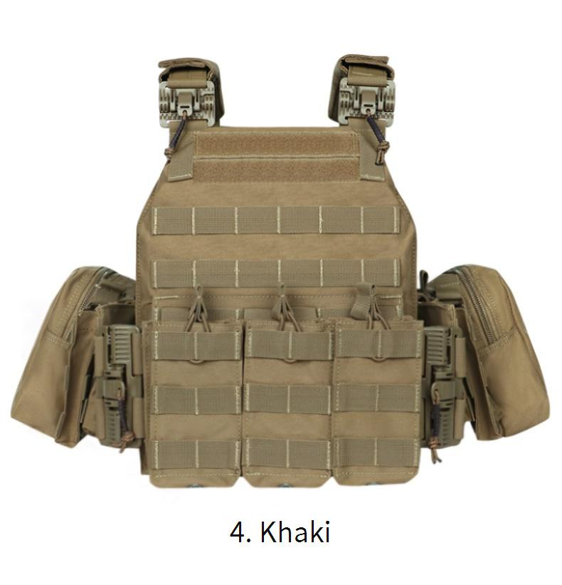 Quick-Release Tactical Vest – Laser-Cut MOLLE-Compatible Military Chest Rig (One Size, 6 Colors)_voghion.com